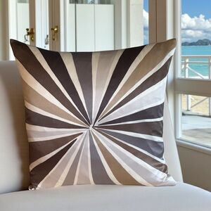 WEST ELM Silk Starburst Decorative Pillow Down Insert Included 20 x 20”